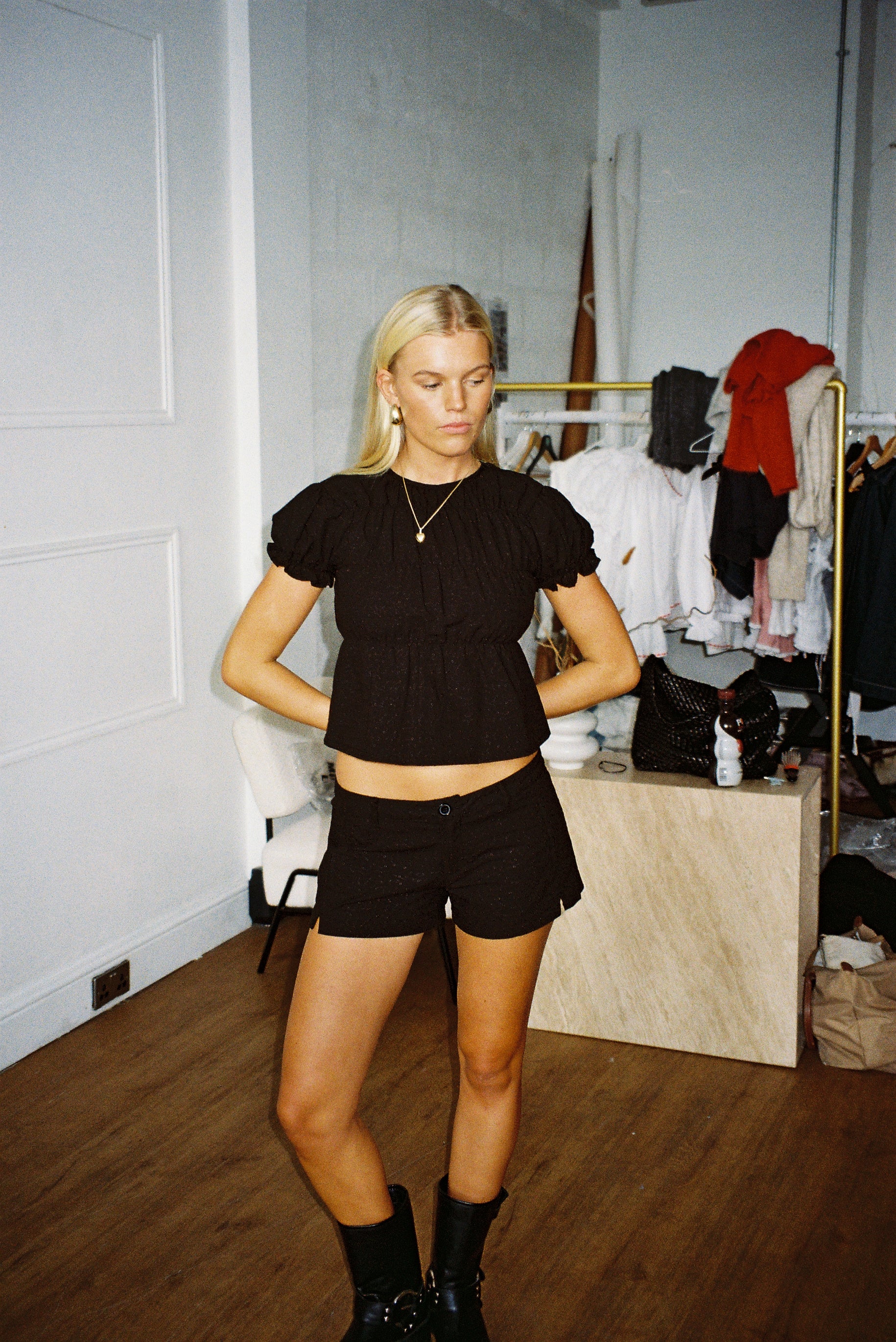 Mini Shorts - Black - Image 7