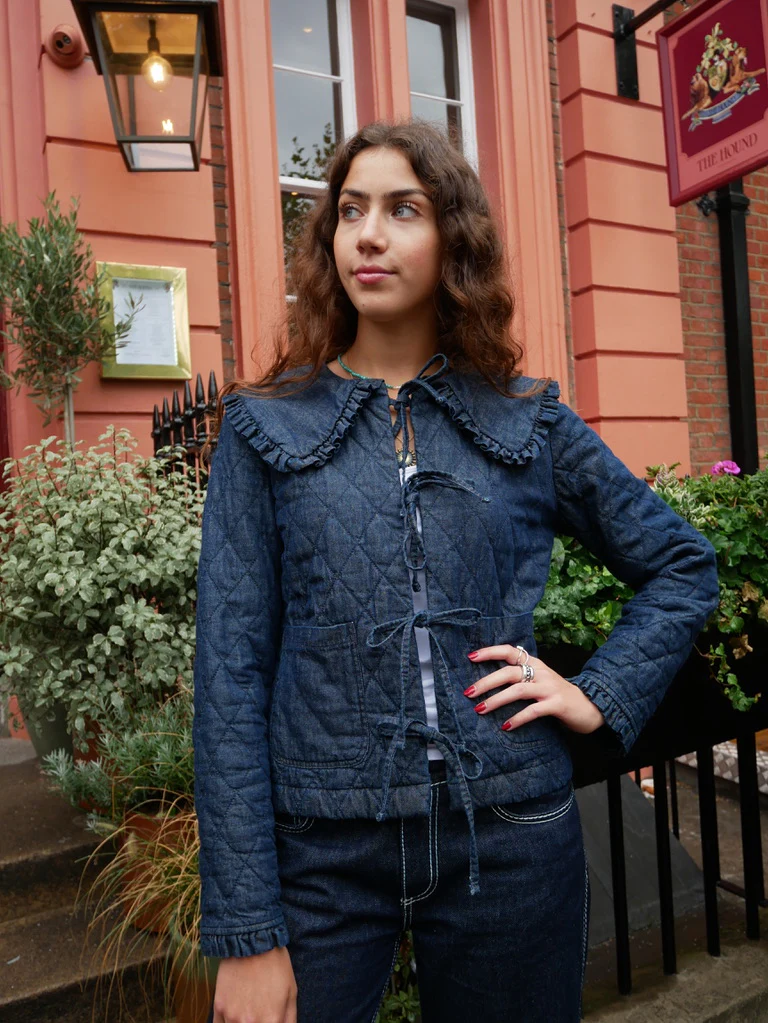 Denim Quilted Jacket - Image 4