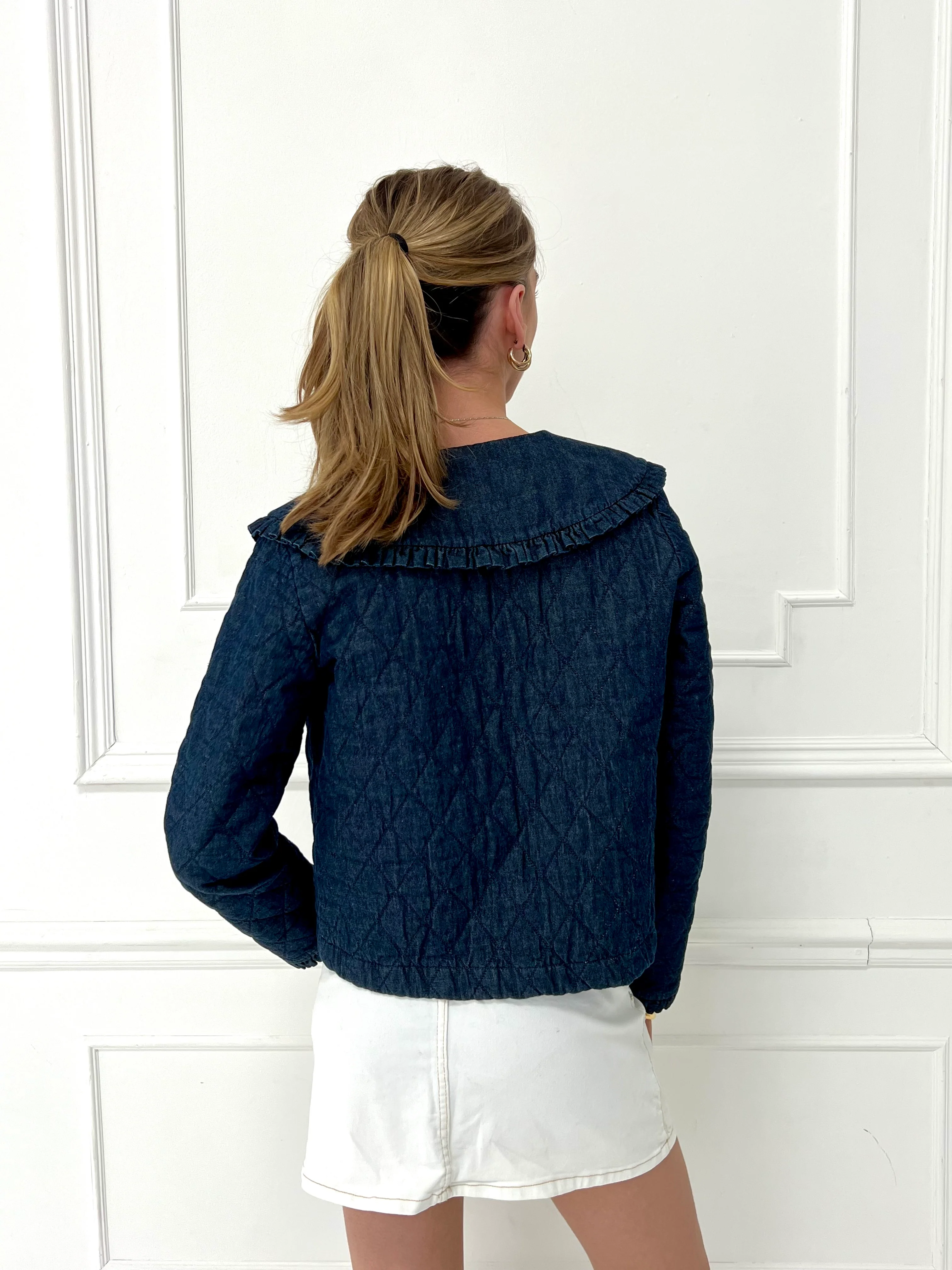 Denim Quilted Jacket - Image 7