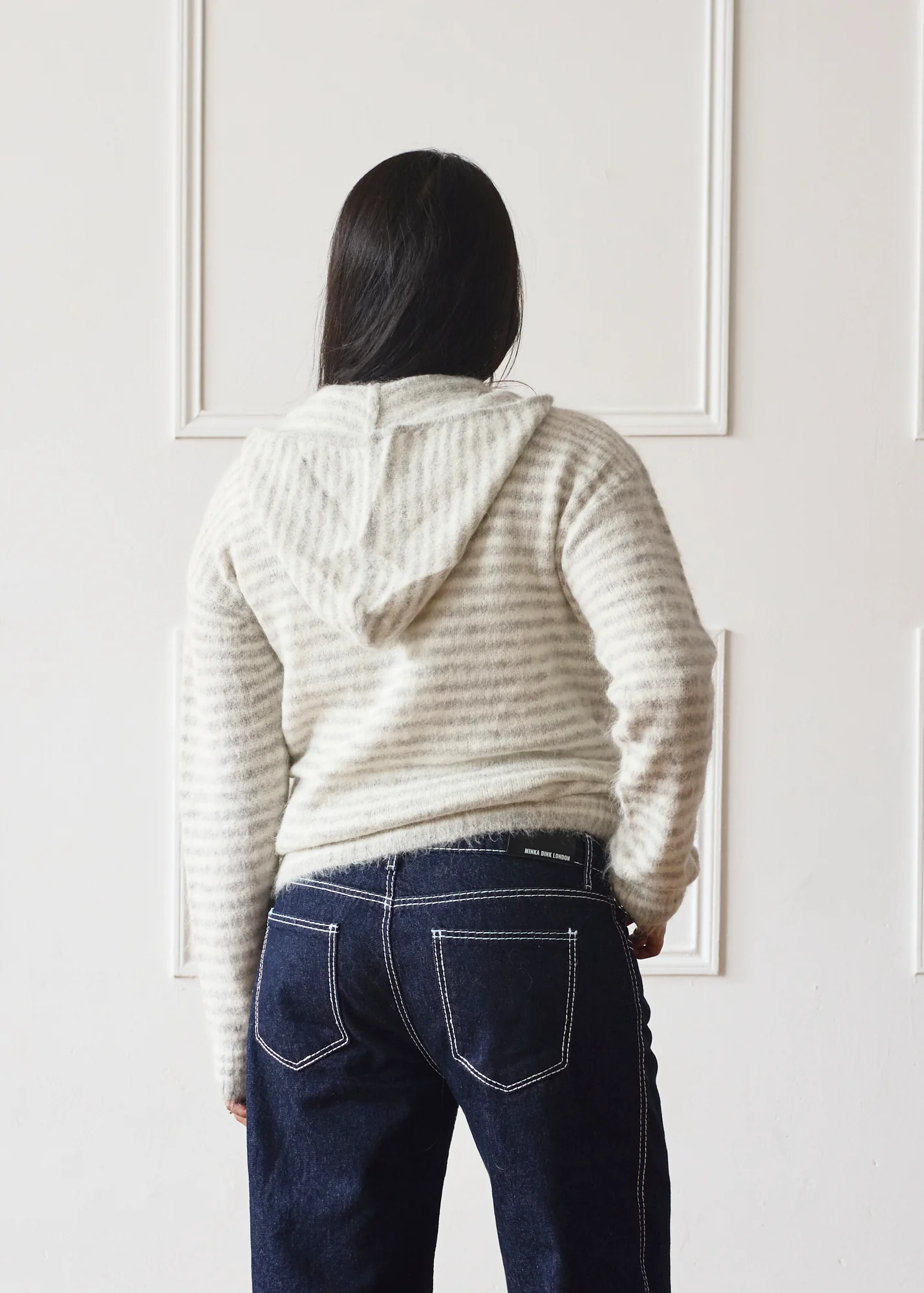 Dual Zip Hoodie - Grey Stripe - Image 12