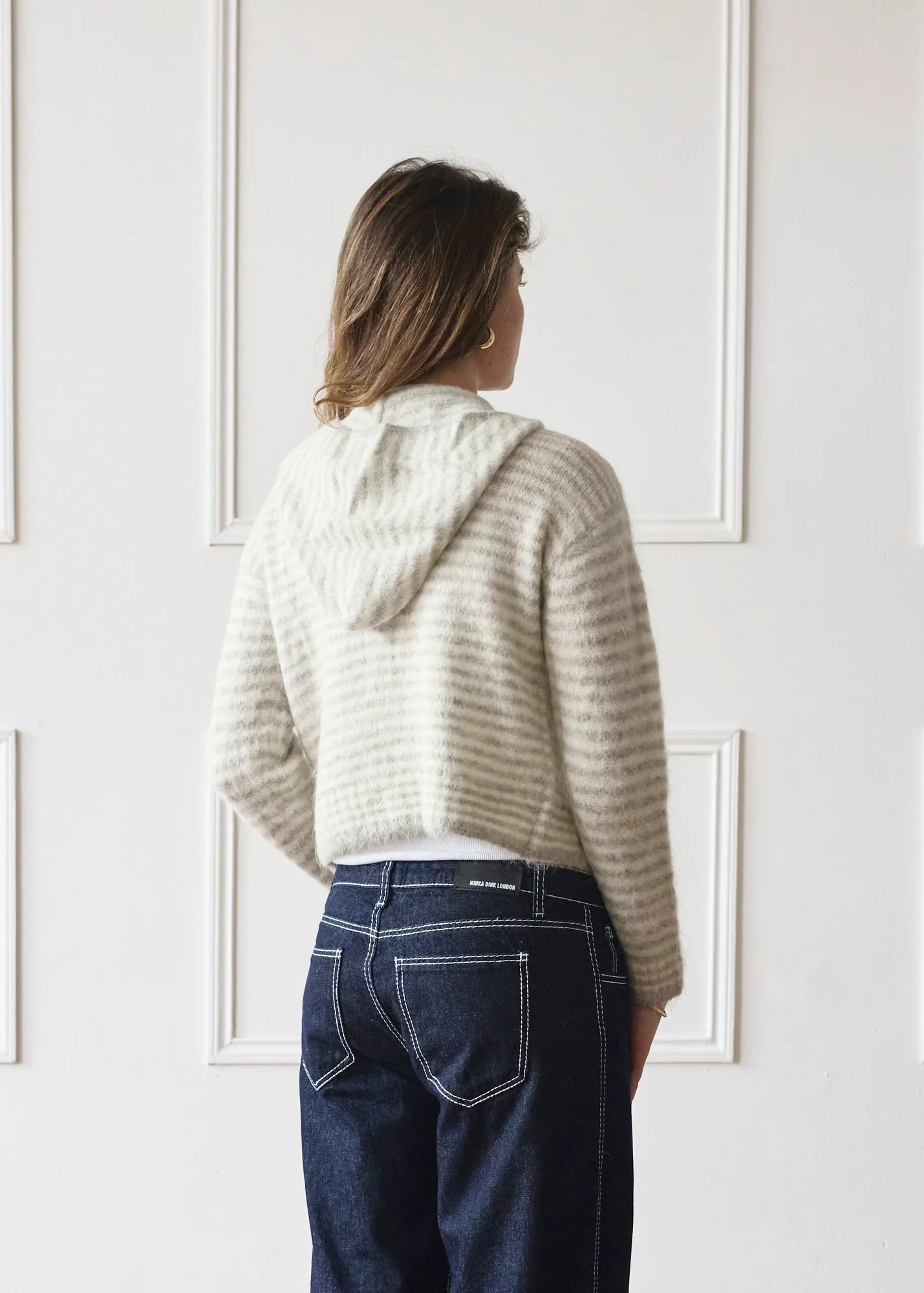 Dual Zip Hoodie - Grey Stripe - Image 6