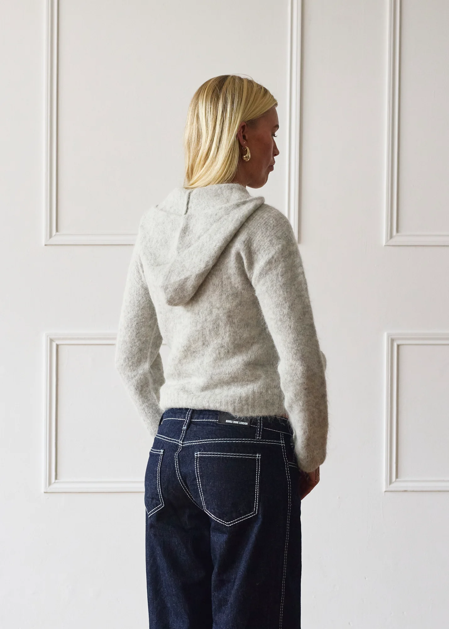 Dual Zip Hoodie - Light Grey - Image 7