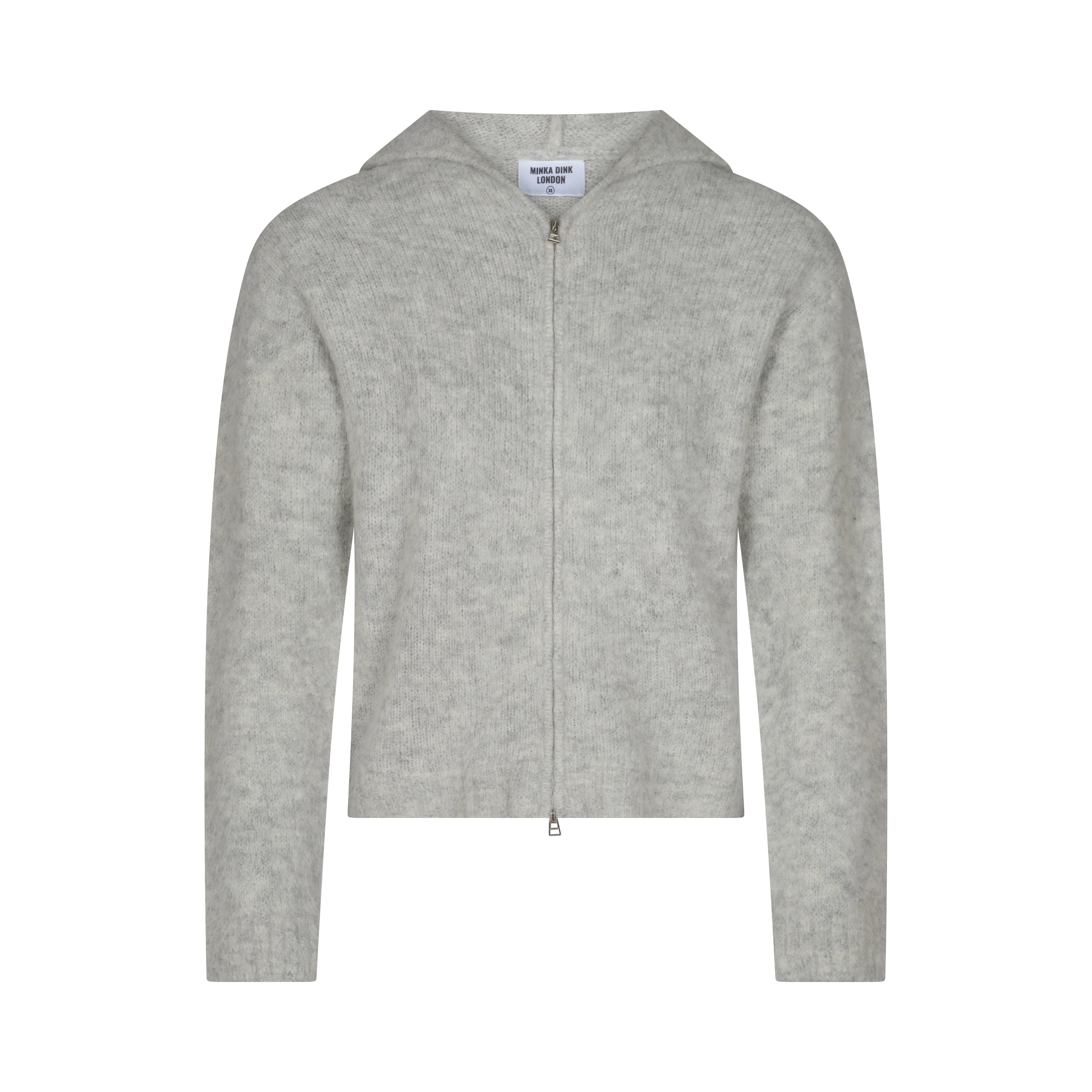 Dual Zip Hoodie - Light Grey - Image 9