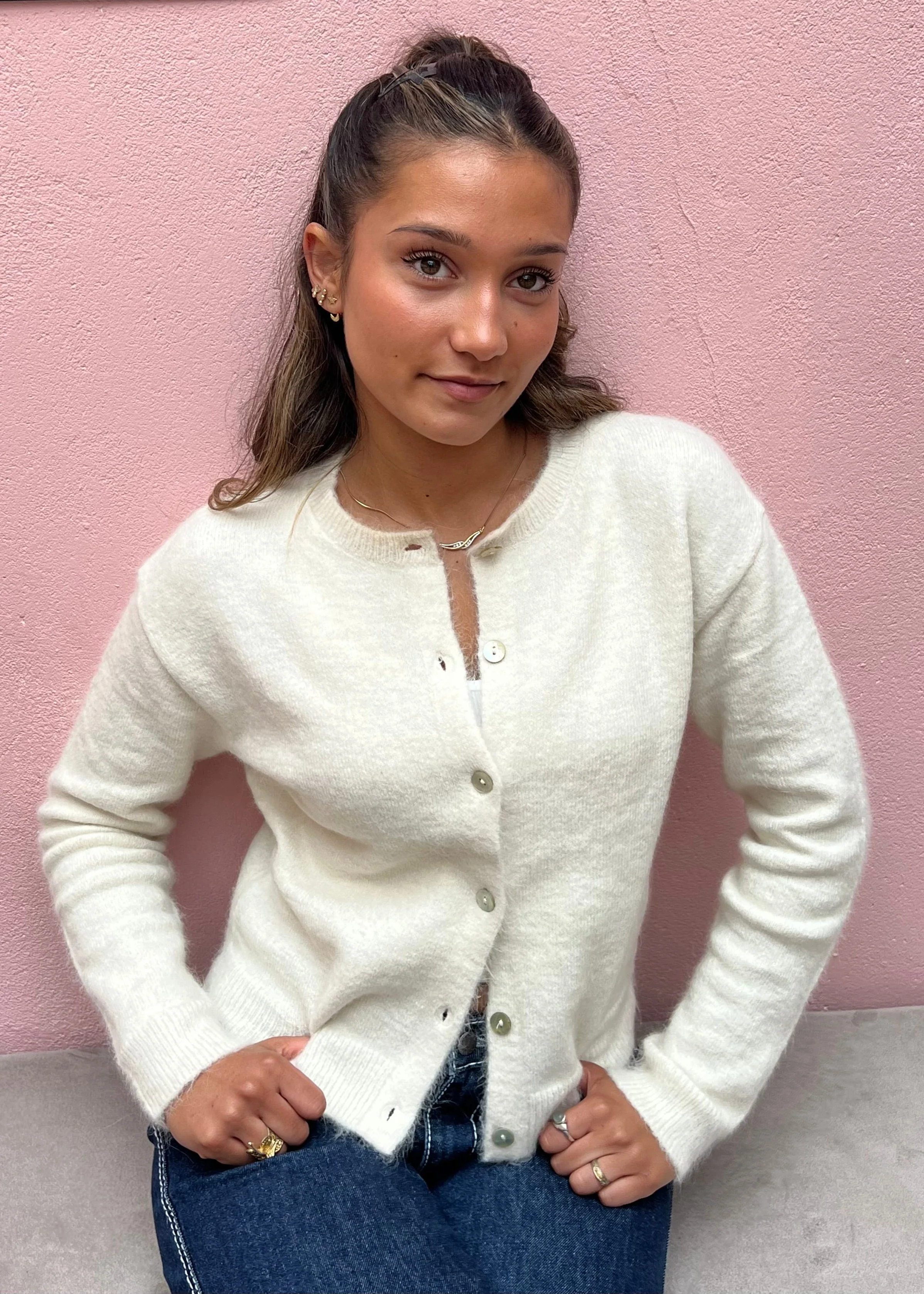 Elsa Cardigan - Cream - Image 3