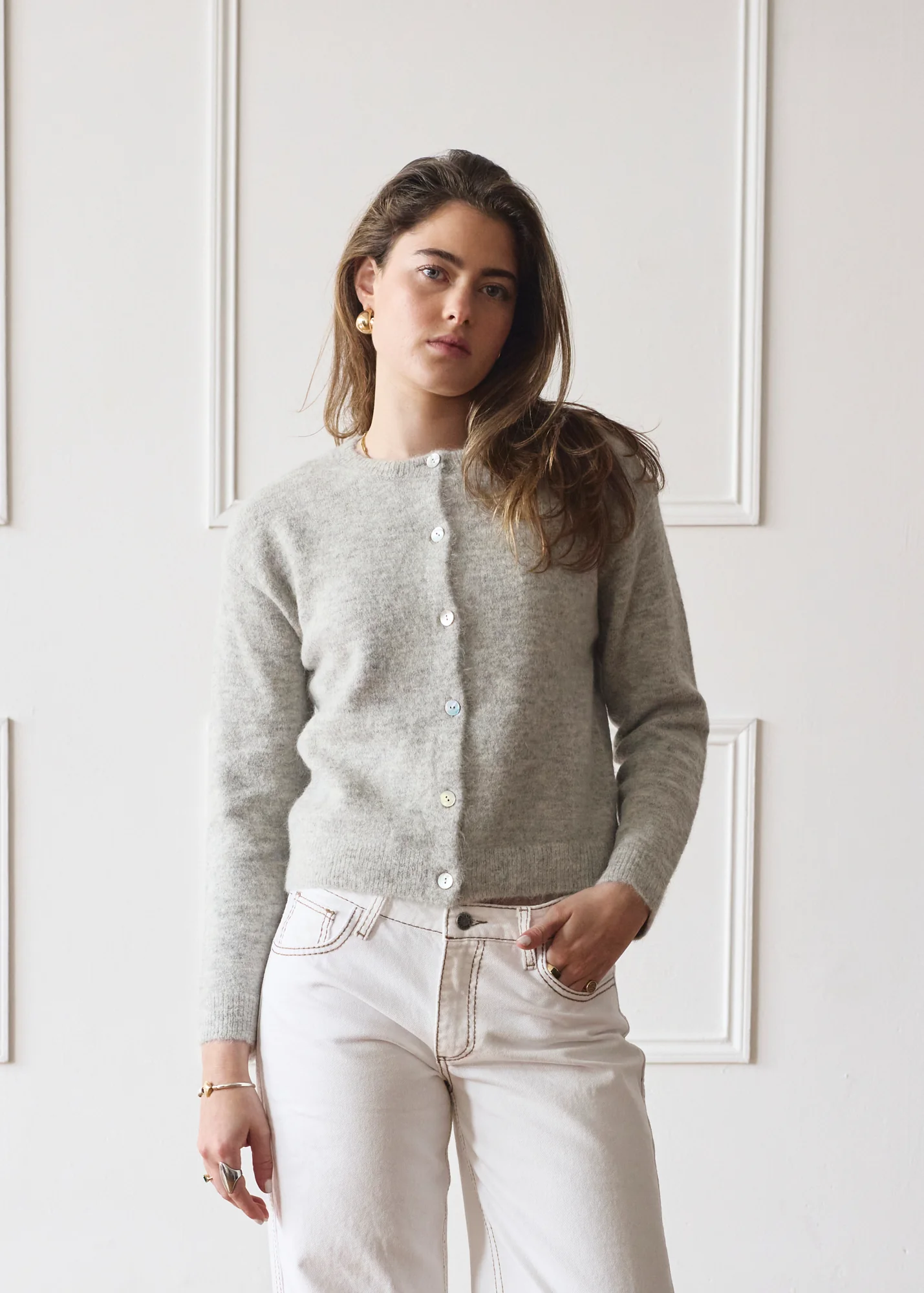 Elsa Cardigan - Light Grey - Image 7