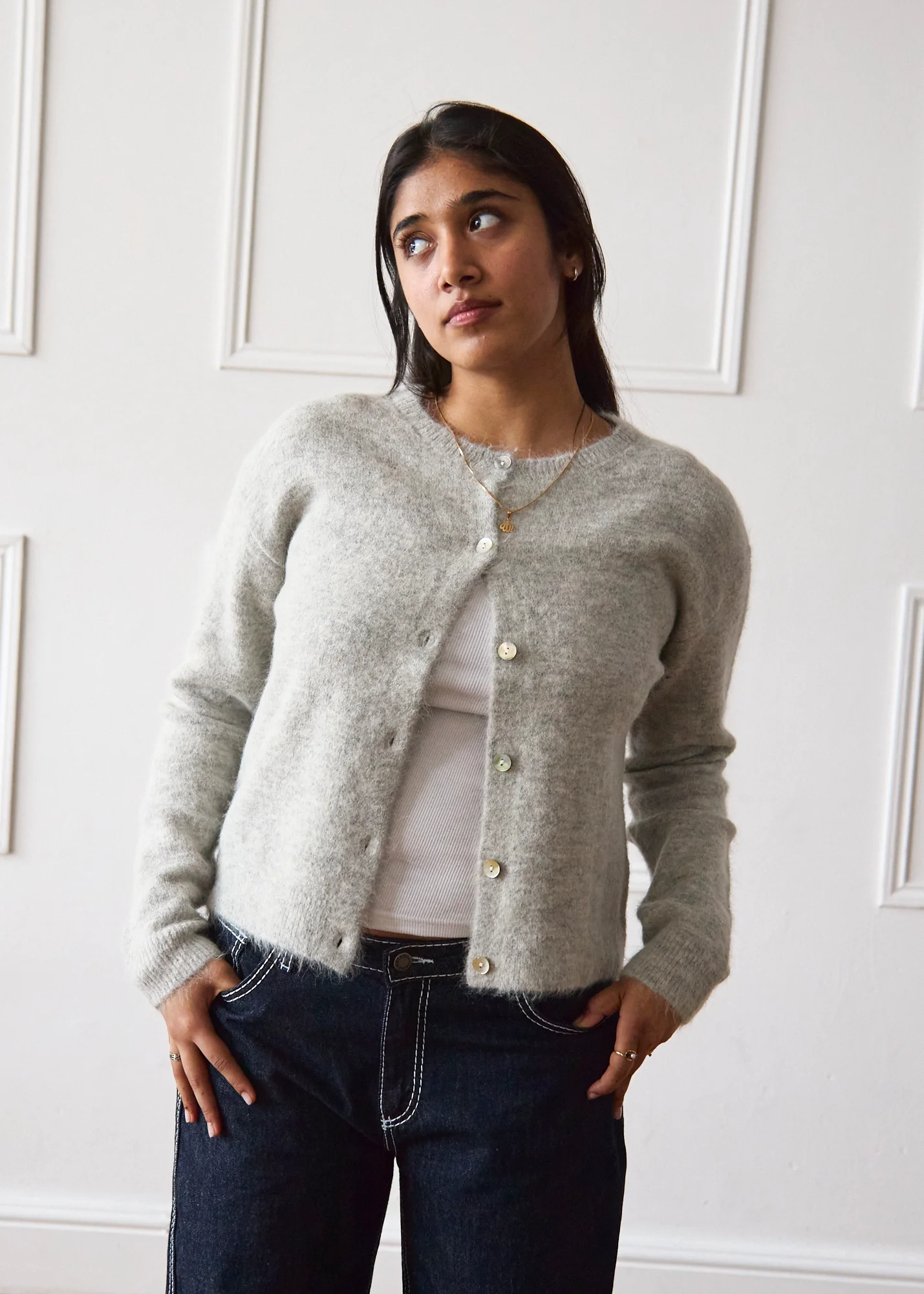 Elsa Cardigan - Light Grey - Image 8