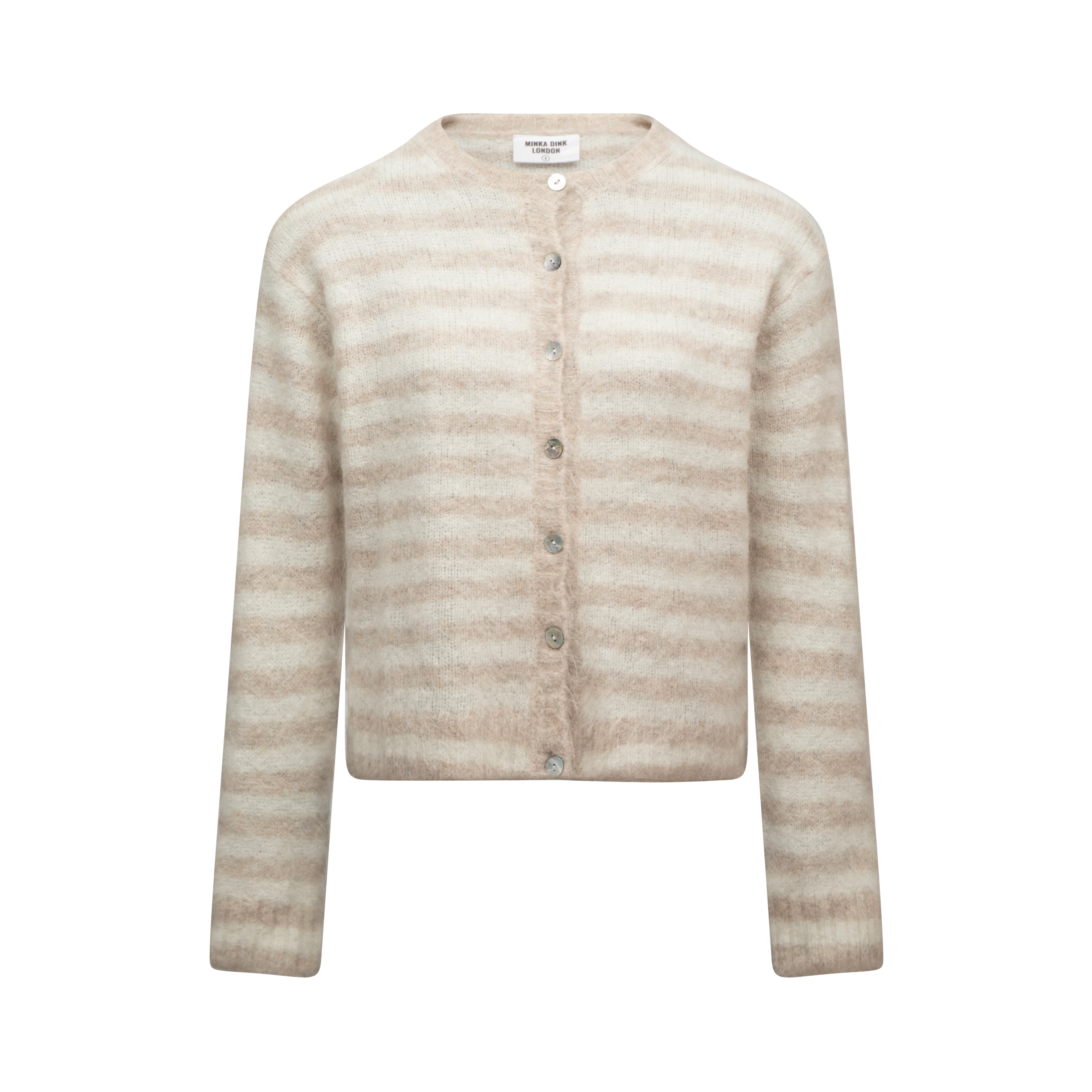Evie Cardigan - Beige Stripe - Image 10