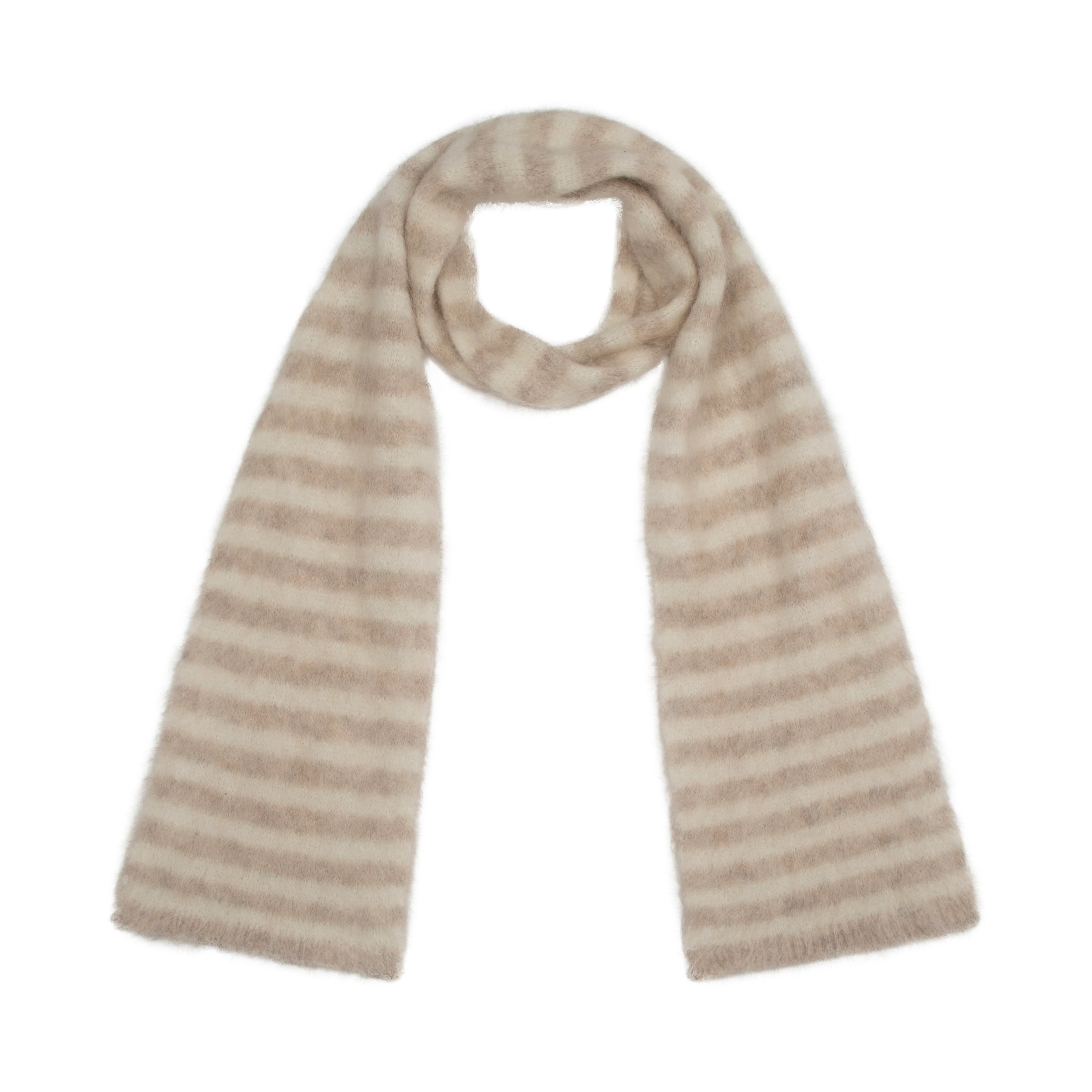 Evie Scarf - Beige Stripe - Image 3