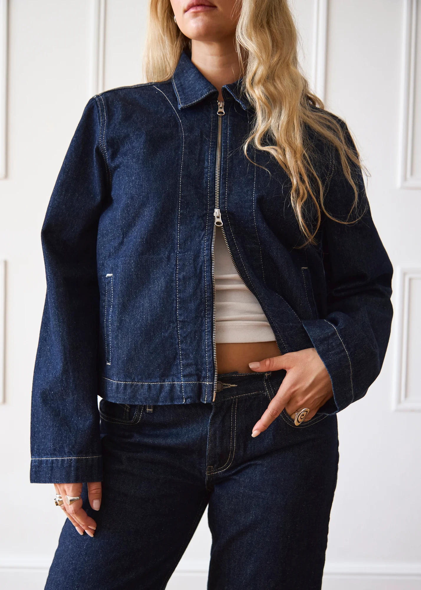 Hani Jacket - Dark Wash - Image 12