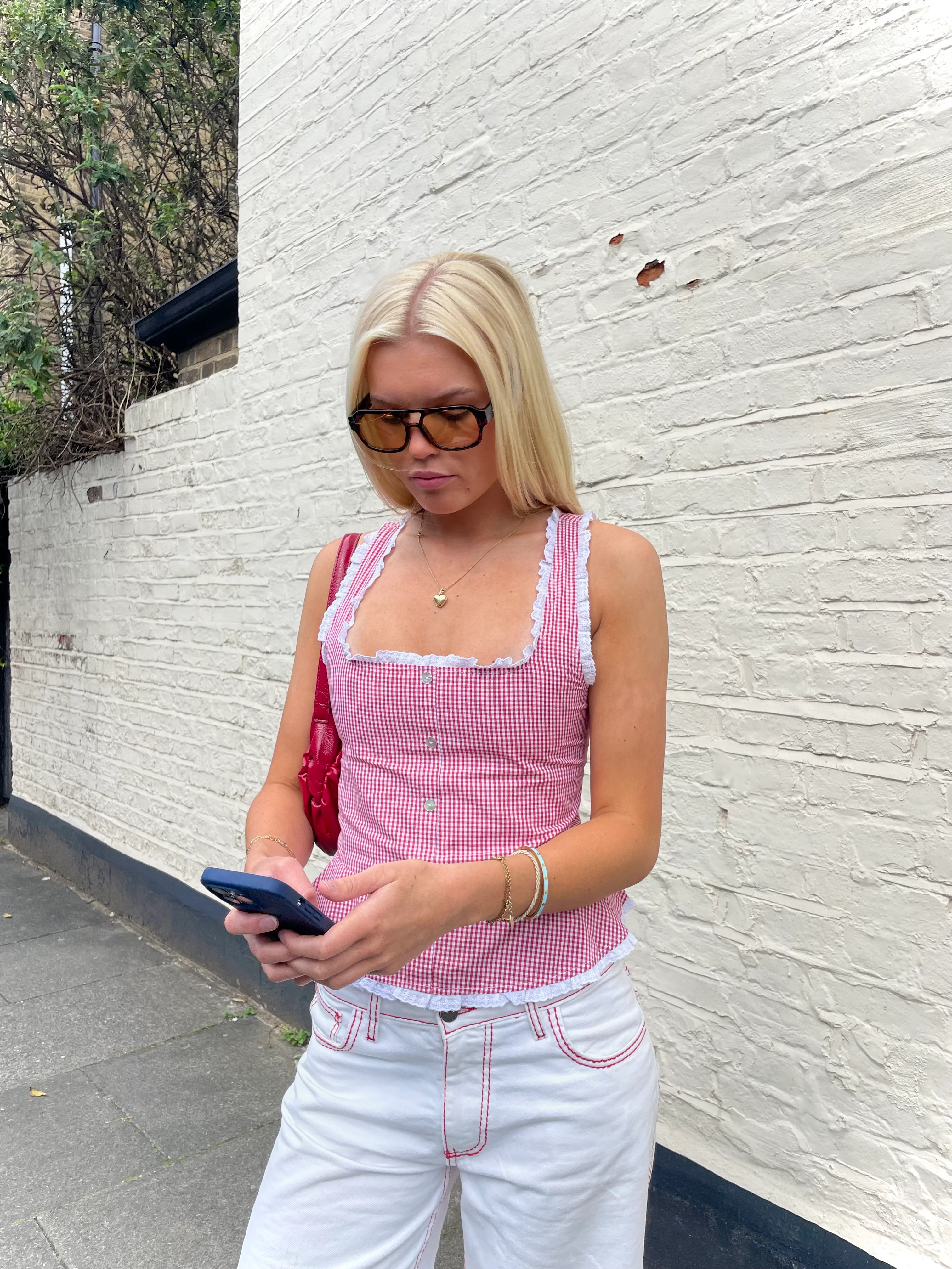 Lola Top - Red Gingham - Image 3